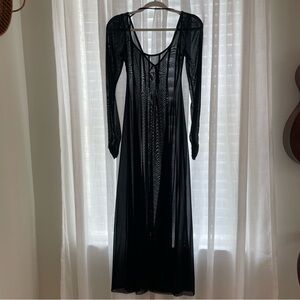 Anthropologie Black Long Sleeve Dress